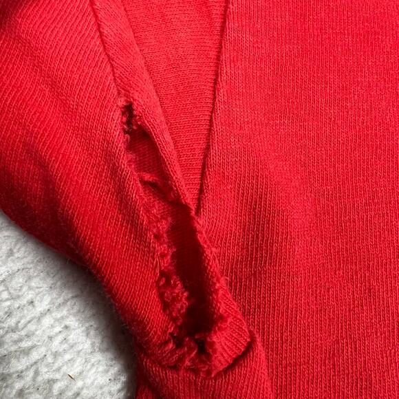 Red Vintage Indiana University T-shirt Size M Russell IU Hoosiers Basketball - Picture 7 of 9